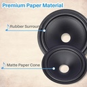 12" RUBBER EDGE SPEAKER PAPERS